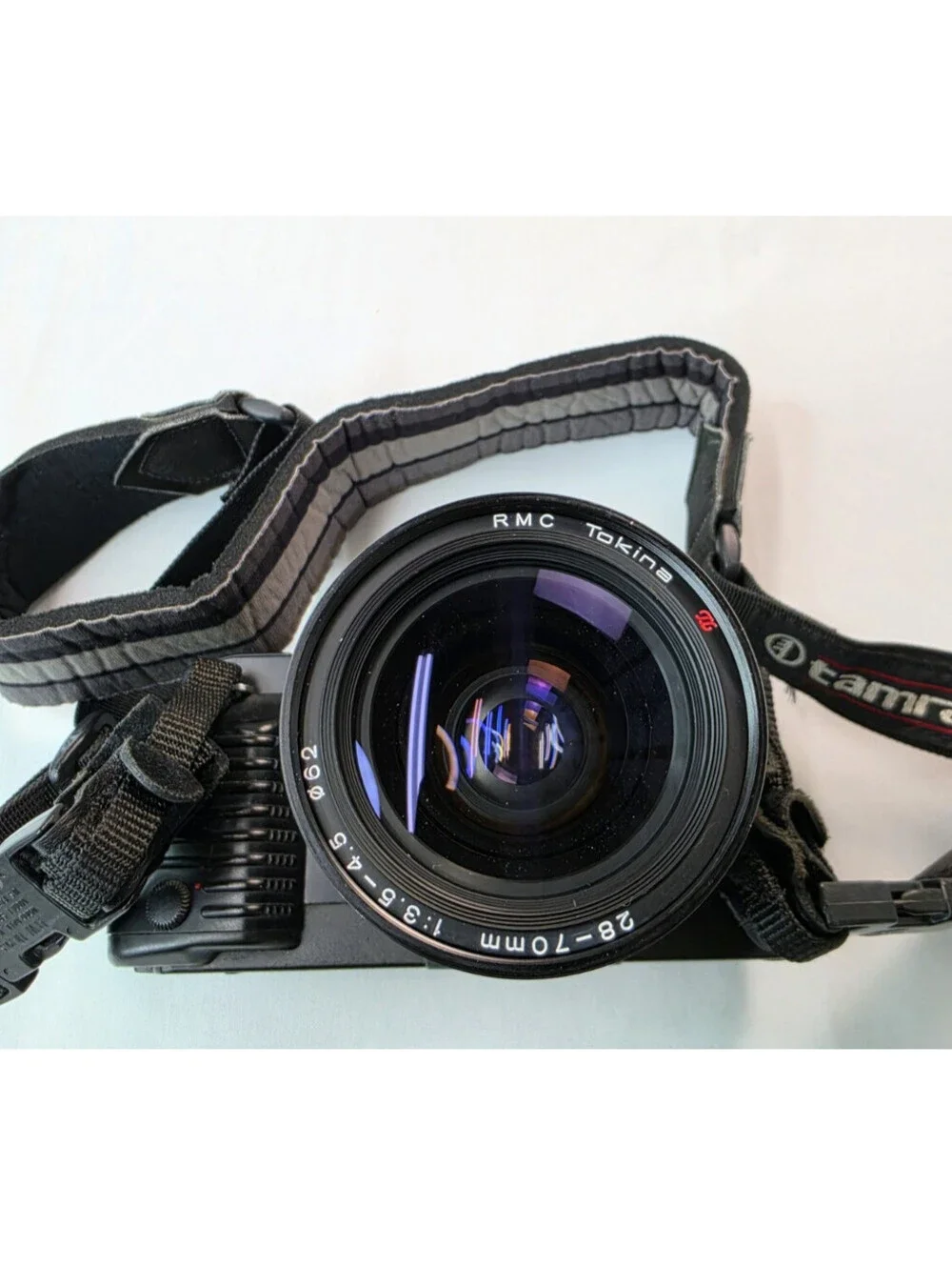 Canon T-70 35mm SLR Film Camera Lot 277T Speedlite Tokina Zoom 28-70MM Lens
